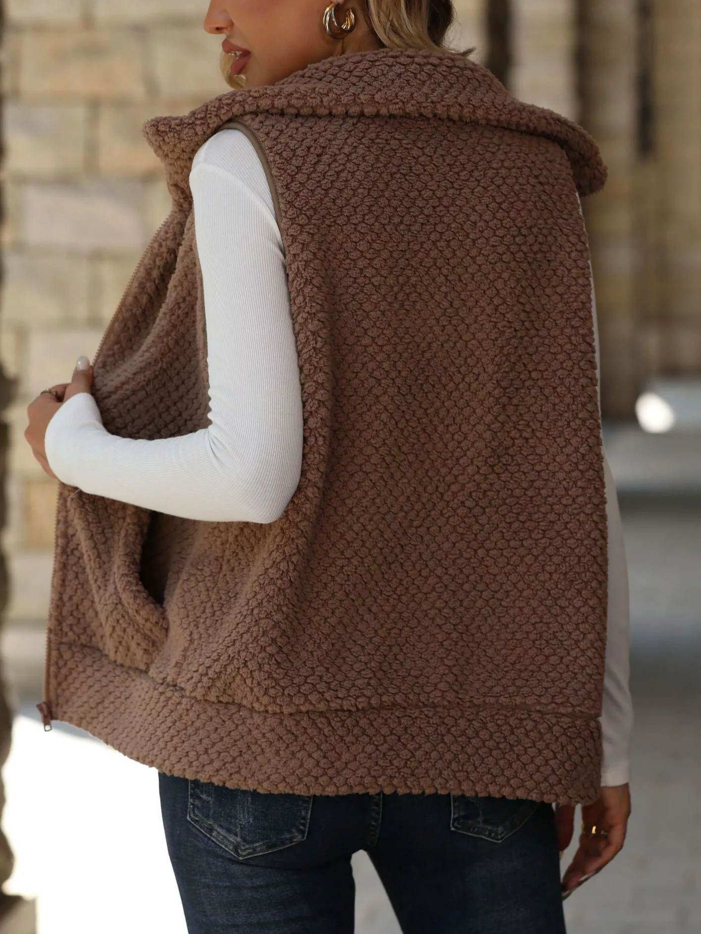 Zip-Up Vest Coat - Image 2