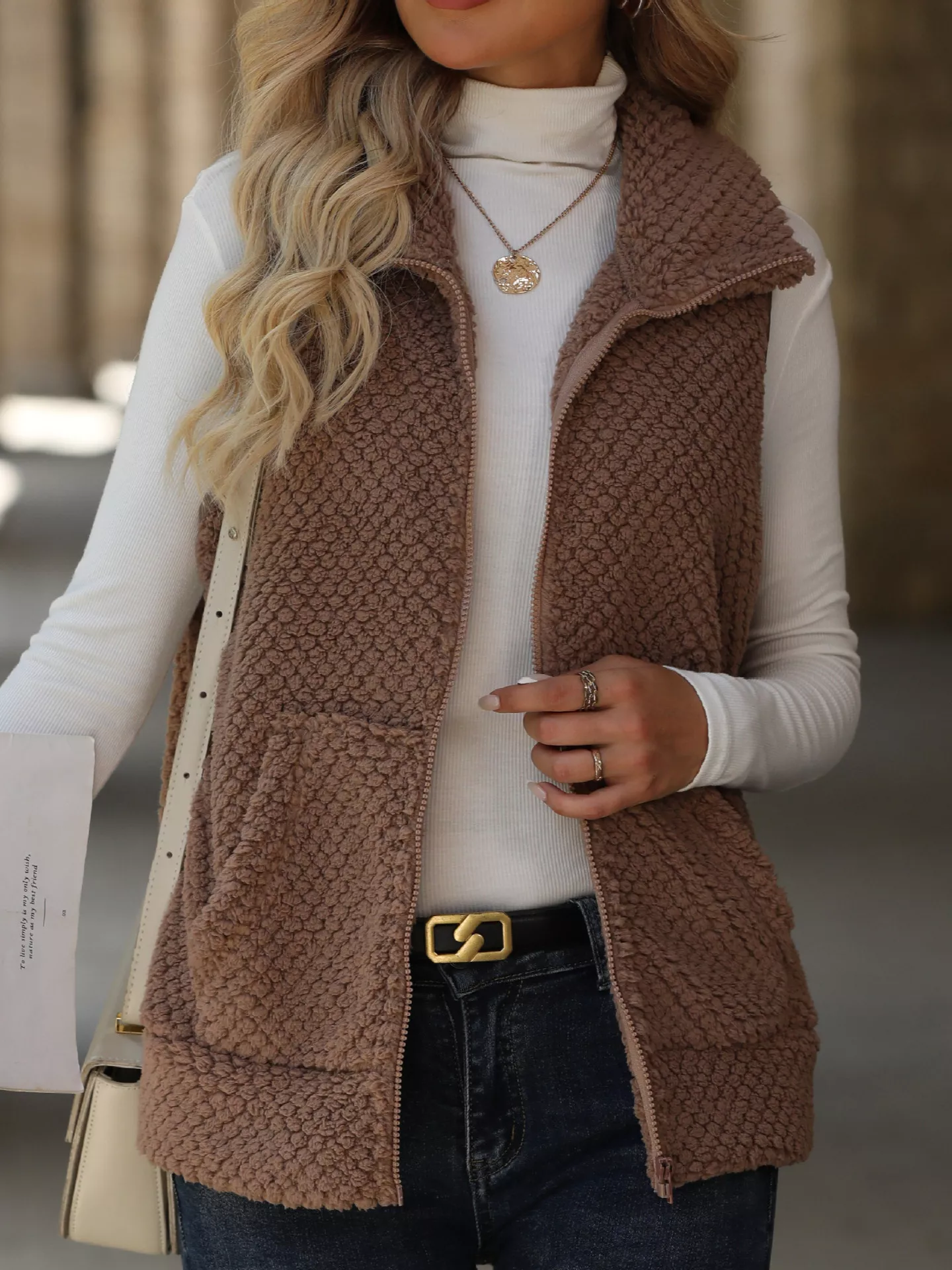 Zip-Up Vest Coat - Image 4