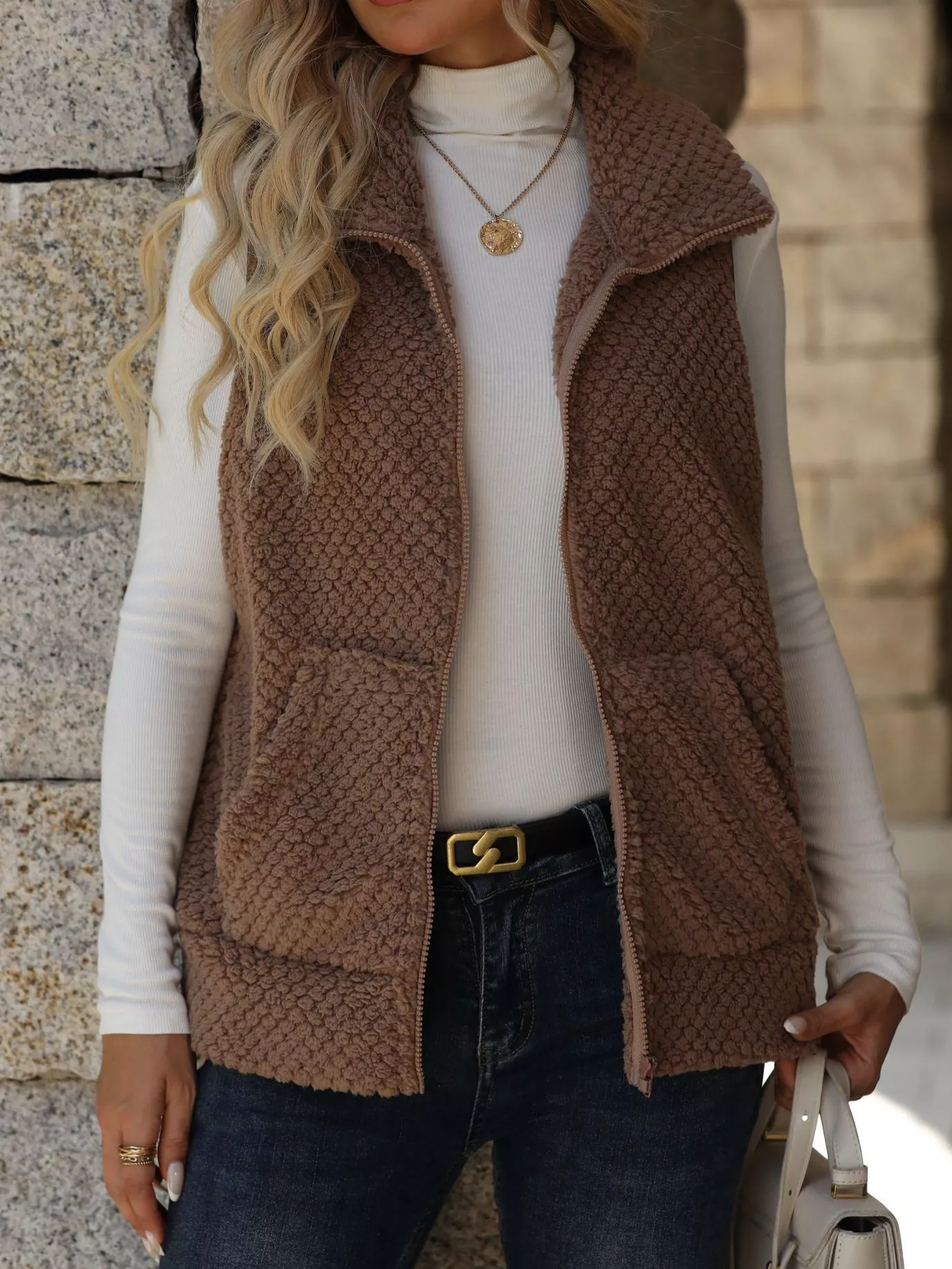 Zip-Up Vest Coat - Image 5