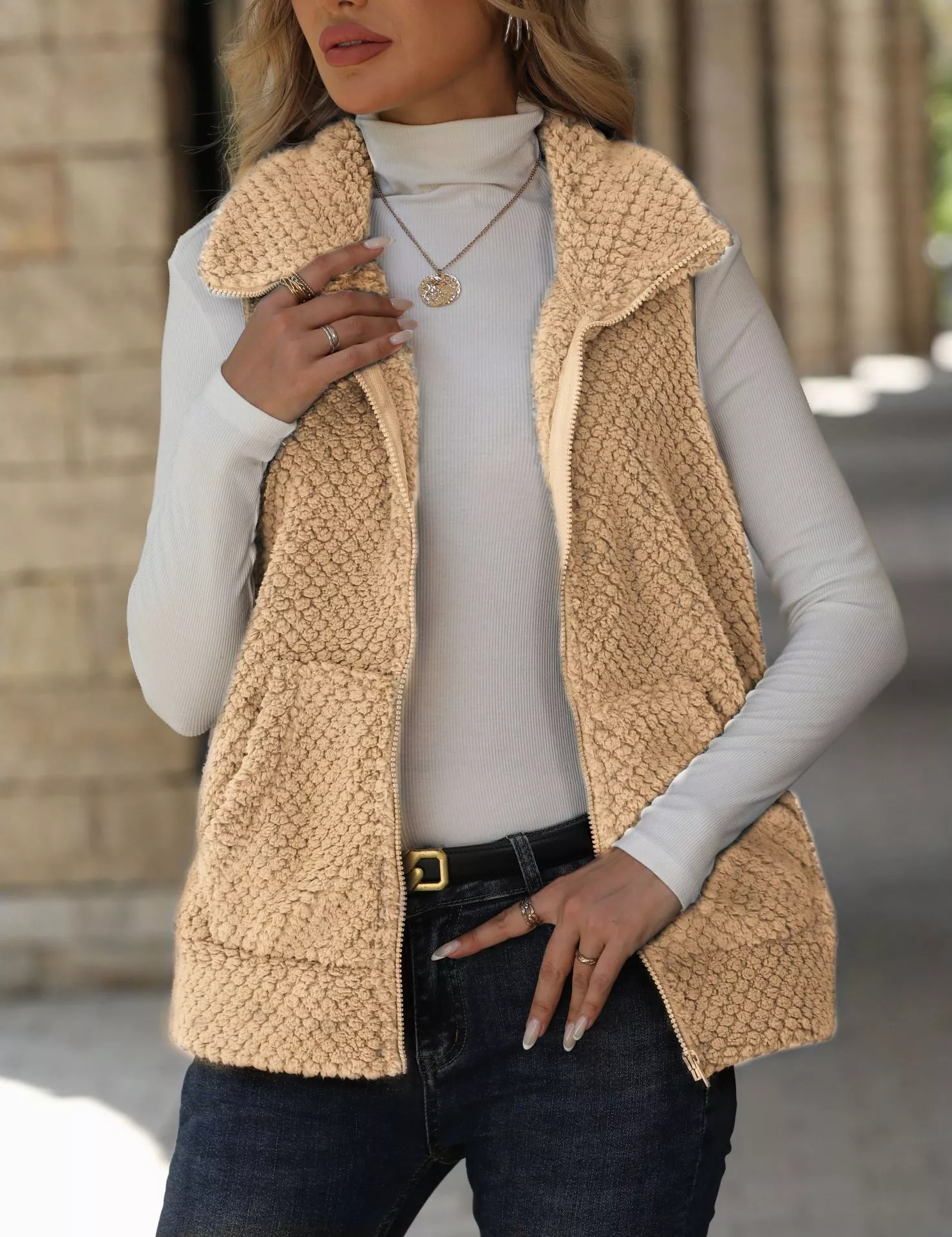 Zip-Up Vest Coat - Image 6