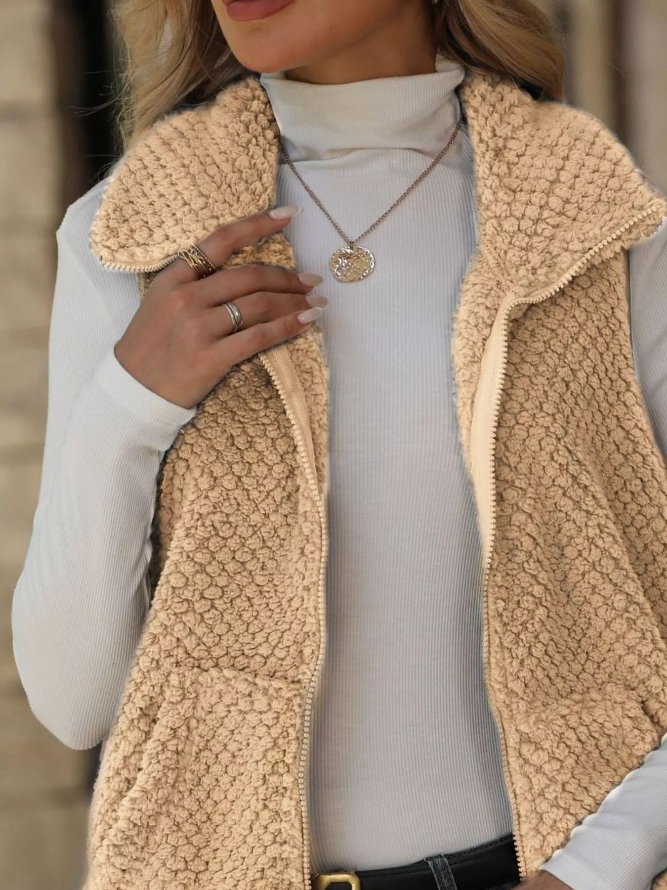 Zip-Up Vest Coat - Image 8