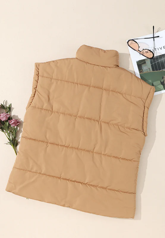 Zip Up Vest Coat with Pockets - Image 7