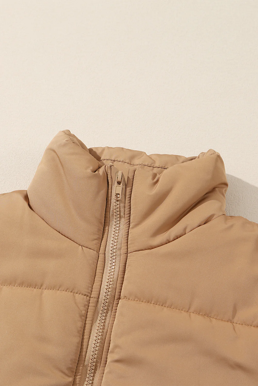 Zip Up Vest Coat with Pockets - Image 8